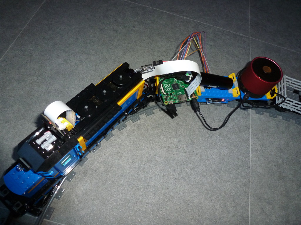Lego train with electronics