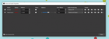 screenshot audio monitor settings